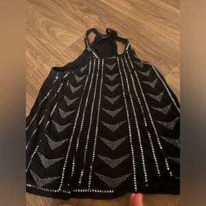 Silver Sequin Express Tank Top Size L